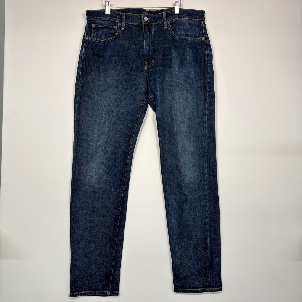 Lucky Brand Mens 121 Slim Straight Jeans 36/34 Blue Dark Wash Denim Stretch